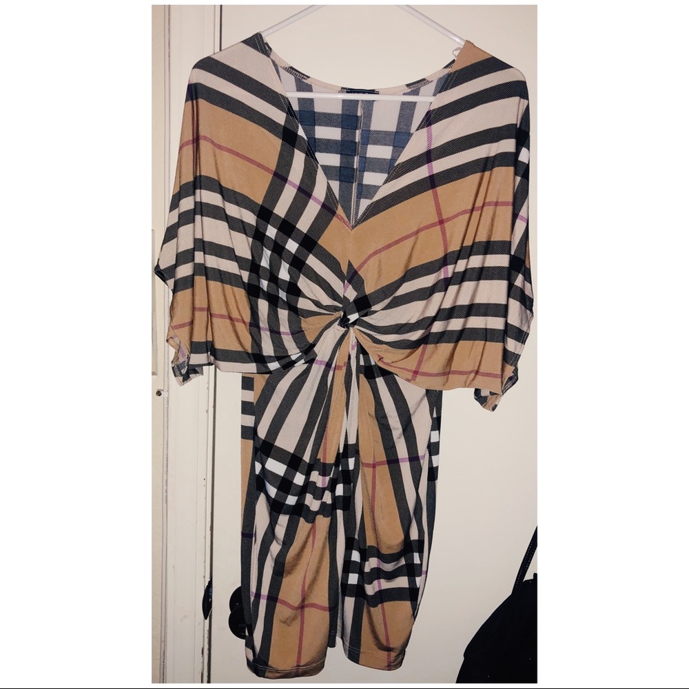 Plaid Burberry Style Dress